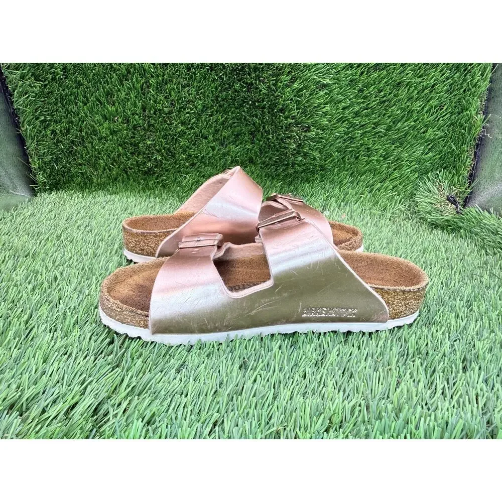 Birkenstock Arizona Slide Sandal Girls 10 Pink Synthetic Casual Slip-On Buckle